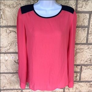 Blue & Pink Flow Blouse Light Comfy Size Small casual career work